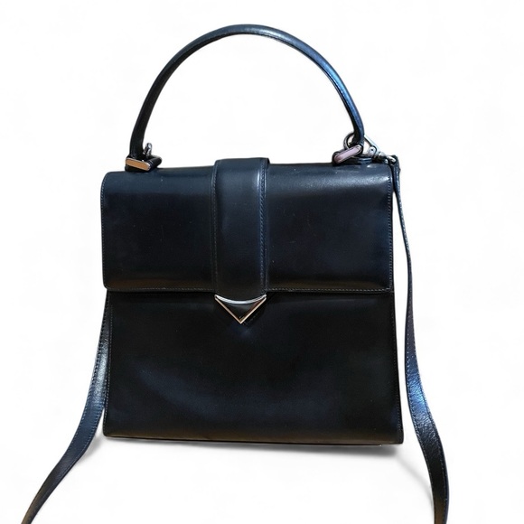 Bally Handbags - Bally Vintage Italian Leather Top-Handle & Crossbody Bag — Made in Italy